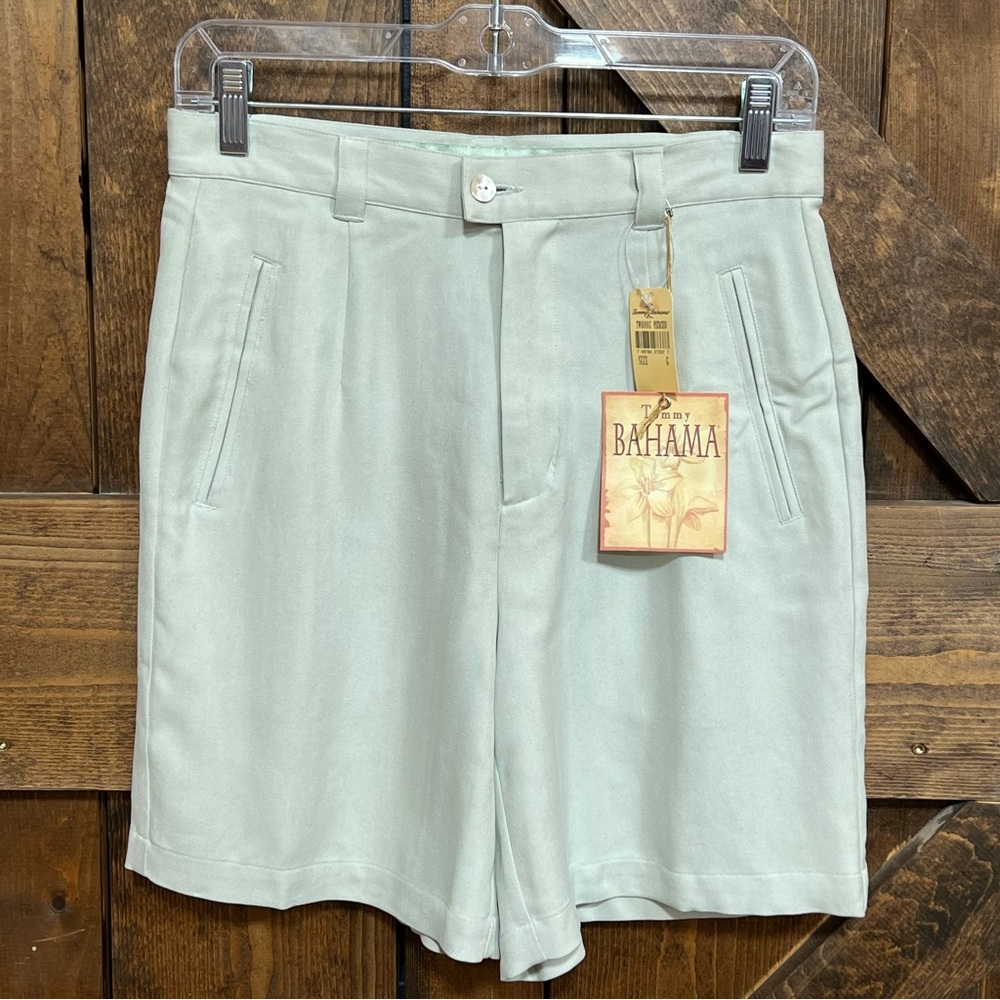NWT Silk Tommy Bahama High-Rise Tailored Shorts 6